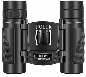 POLDR 8x21 Small Compact Lightweight Binoculars